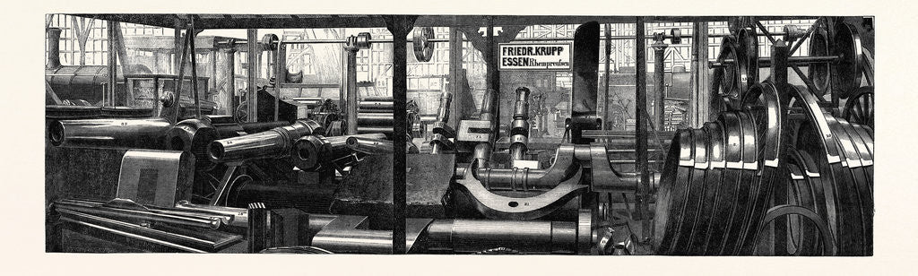 Detail of The International Exhibition: Group of Objects in Steel Exhibited by Mr. Krupp of Essen Prussia 1862 by Anonymous