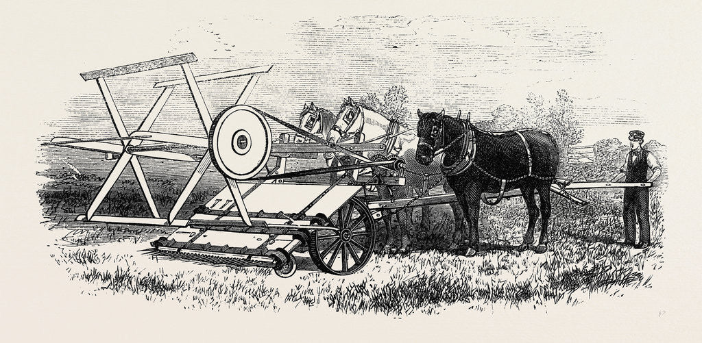 Detail of The International Exhibition: Croskill's Bell's Reaping Machine 1862 by Anonymous