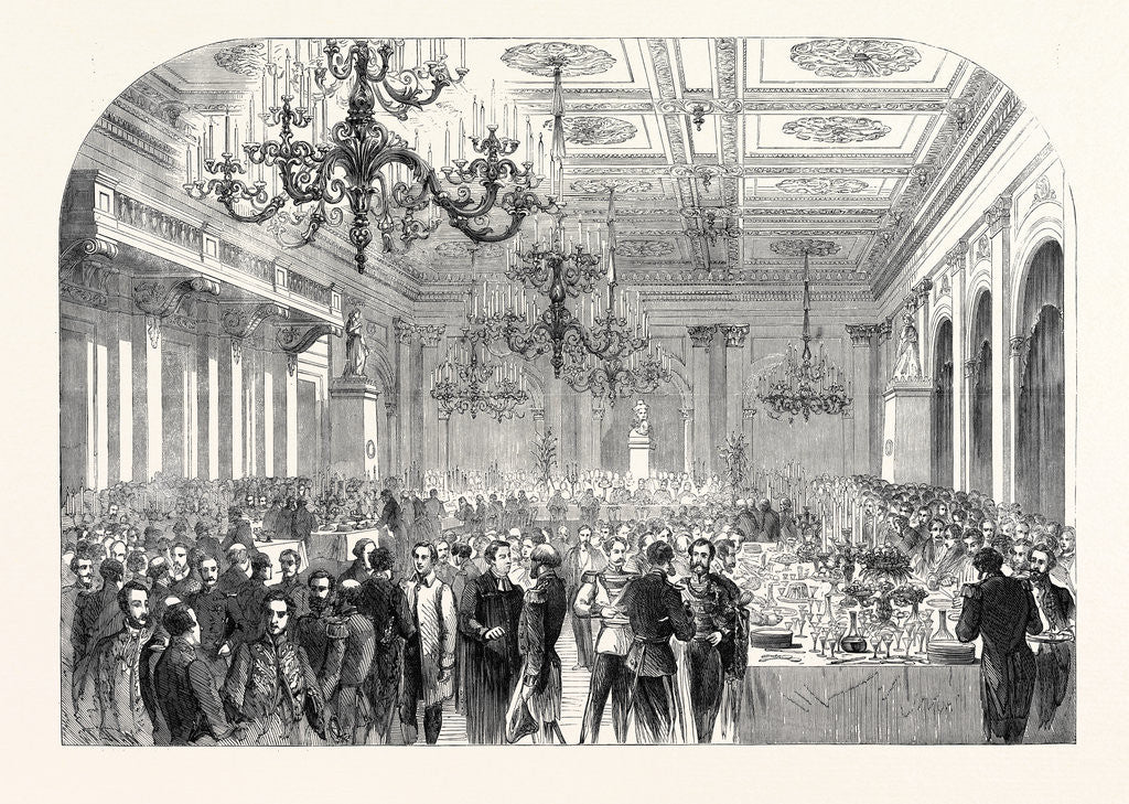 Detail of Banquet Given at the Exchange Gottenburg on the Occasion of Opening the Railway Between Gottenburg and Stockholm 1862 by Anonymous