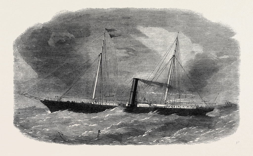 Detail of Dudgeon's New Double Screw Iron Steamship Flora 1862 by Anonymous