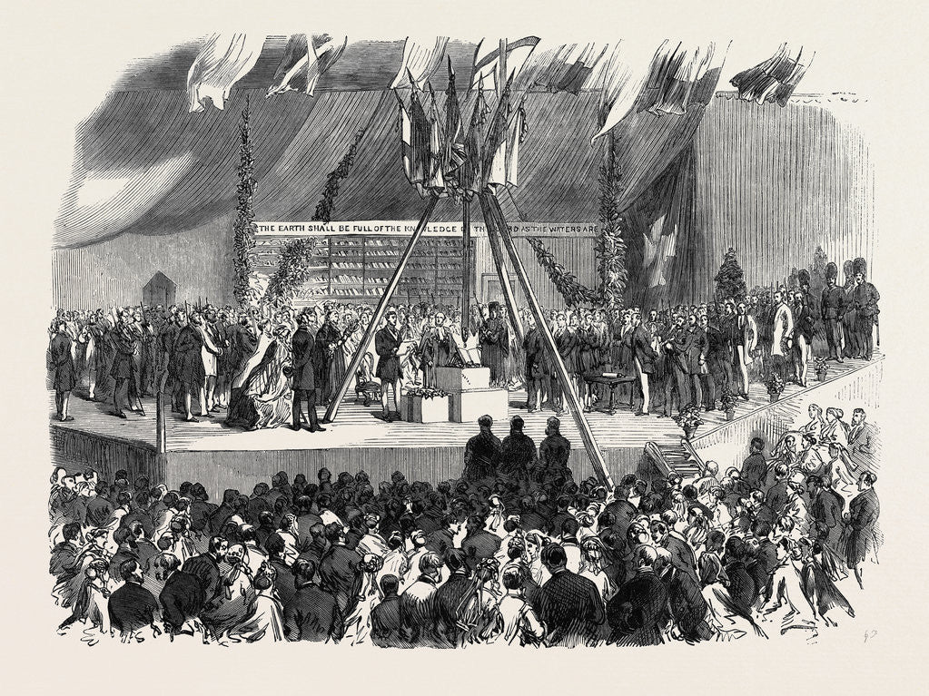 Detail of The Prince of Wales Laying the Foundation Stone of the British and Foreign Bible Society's New Building 1866 by Anonymous