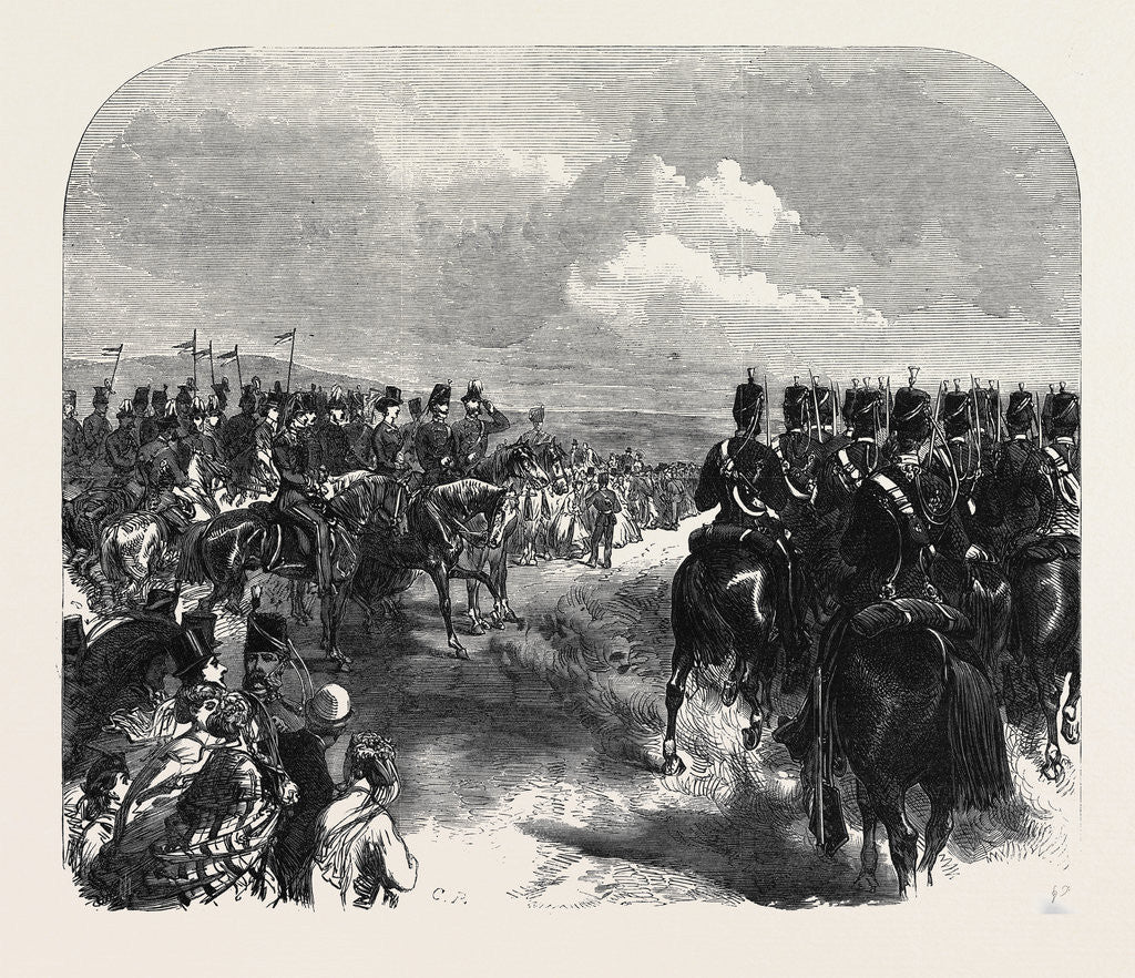 Detail of Field-Day at Aldershott: Cavalry Marching Past the Prince and Princess of Wales UK 1866 by Anonymous