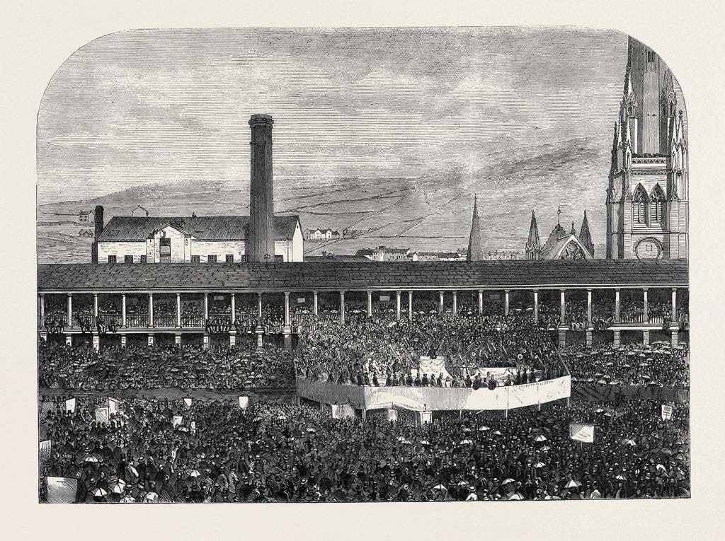 Detail of Sunday-School Jubilee Commemoration in the Piece Hall Halifax UK 1866 by Anonymous