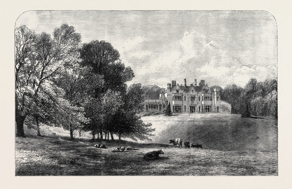 Detail of Titness Park Sunningdale Berkshire the Residence of the Prince and Princess of Wales Ascot Race Week UK 1866 by Anonymous
