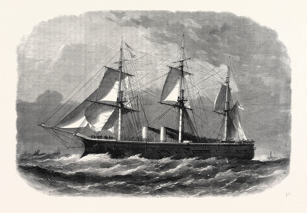 Detail of Our Ironclad Fleet: The Bellerophon 1866 by Anonymous
