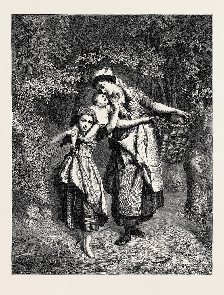 Detail of The Happy Mother, from the International Fine Arts Exhibition Pall Mall UK 1866 by Anonymous