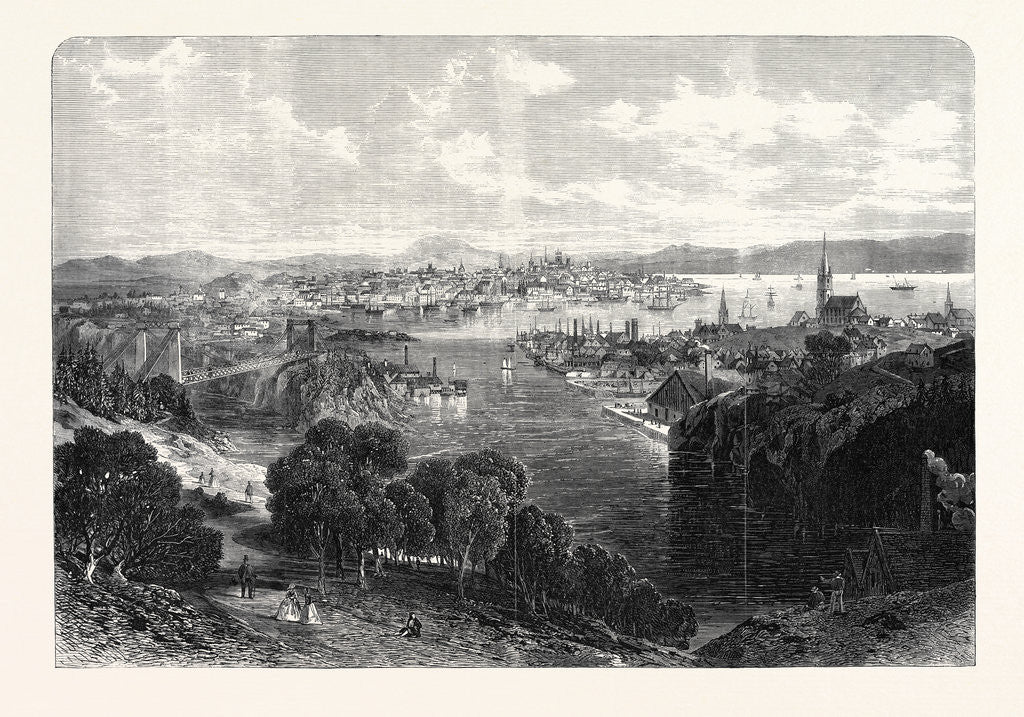 Detail of The Town and Harbour of St. John New Brunswick 1866 by Anonymous