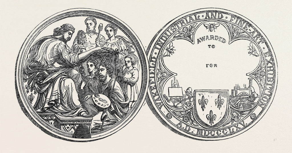 Detail of The Wakefield Industrial Exhibition Prize Medal 1866 by Anonymous