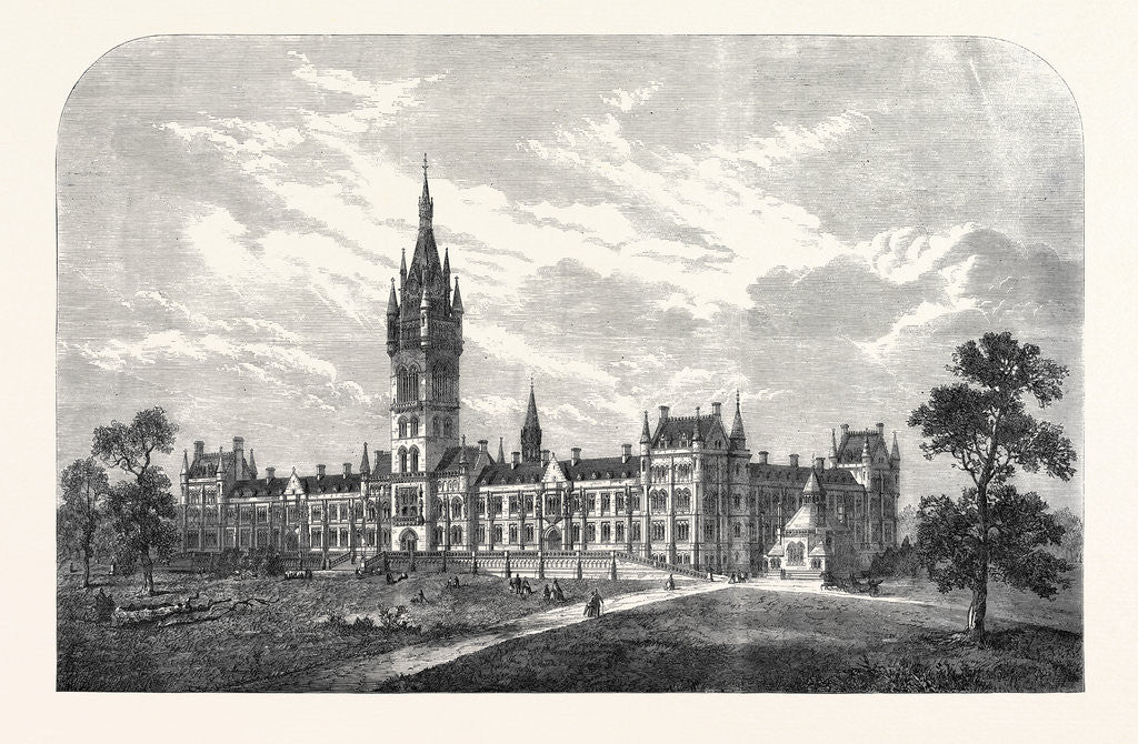 Detail of The Glasgow University: Intended New Buildings UK 1866 by Anonymous