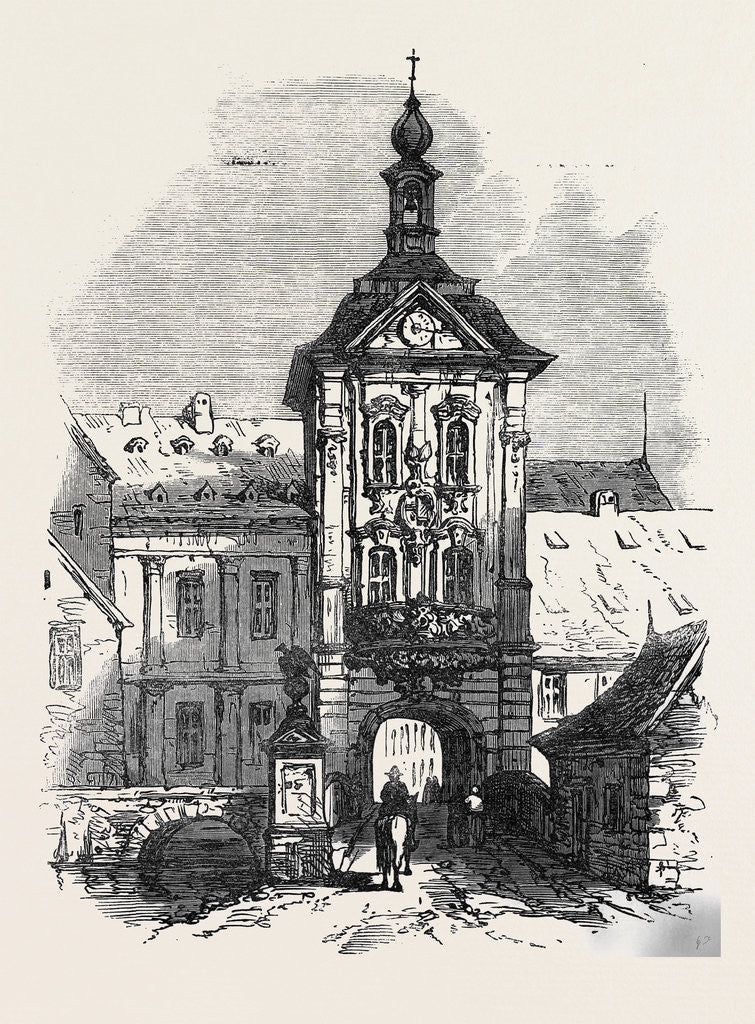 Detail of Bamberg the Rathhaus Germany 1866 by Anonymous