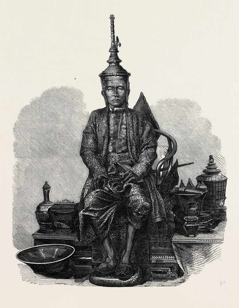 Detail of The King of Siam in State Costume 1866 by Anonymous
