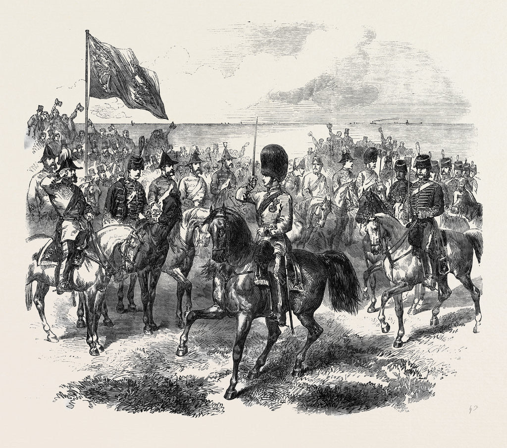 Detail of The Volunteer Review at Brighton: The Prince of Wales Passing the Saluting Point at the Head of the Hon. Artillery Company UK 1866 by Anonymous