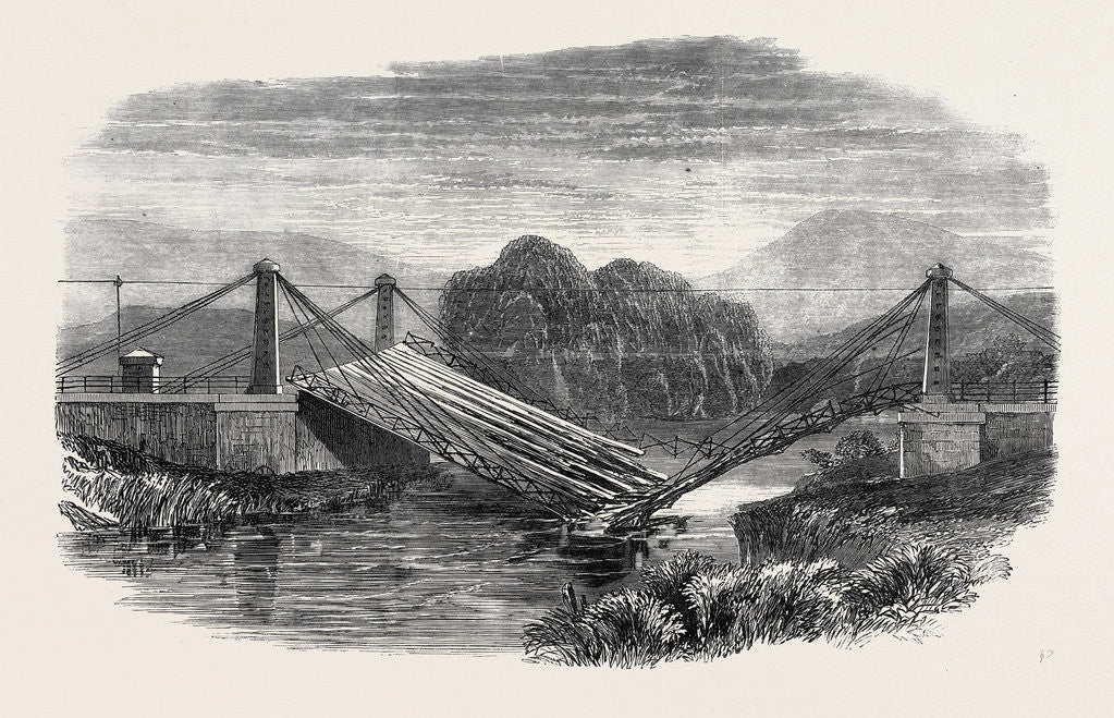 Detail of Wreck of the Victoria Bridge Natal South Africa 1866 by Anonymous