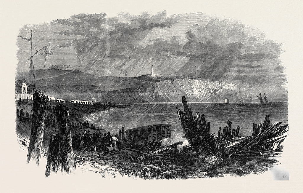 Detail of Wreck of a Swedish Brig at Sandown Isle of Wight UK 1866 by Anonymous