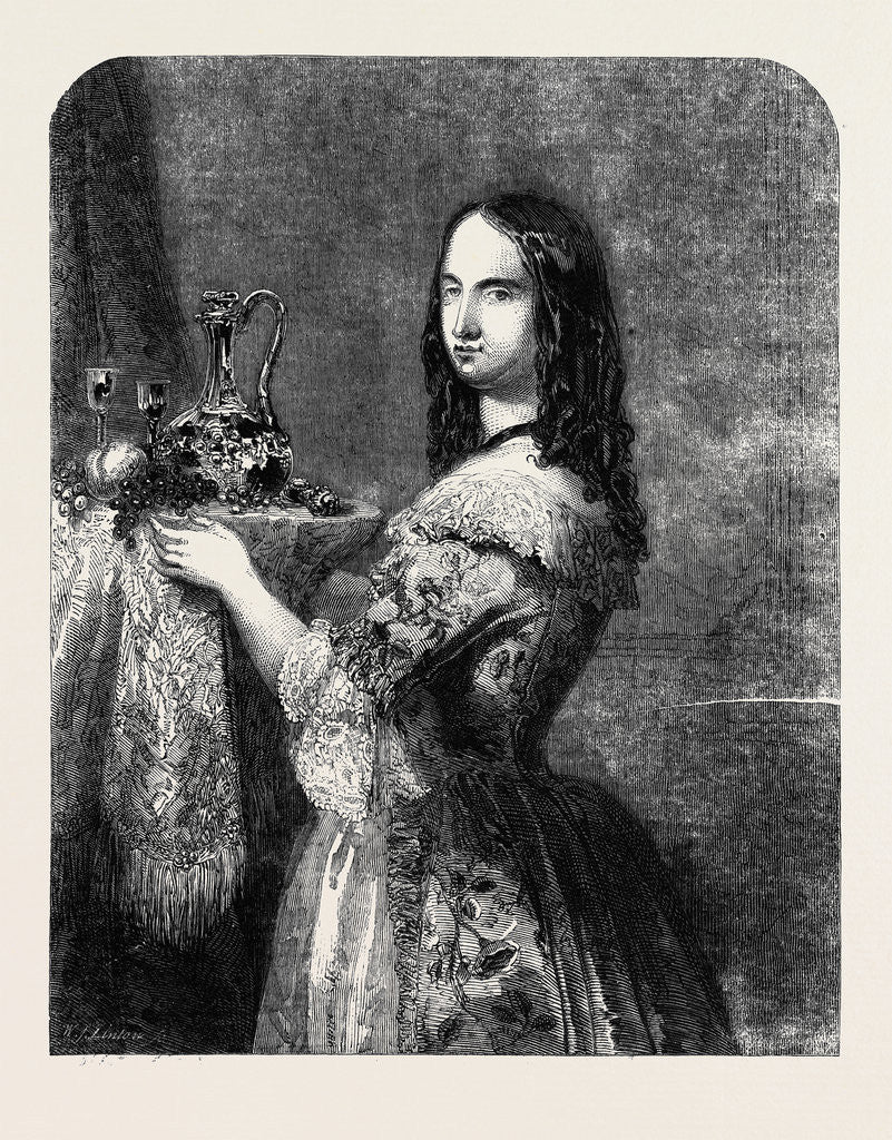 Detail of A Lady in Waiting, of the Time of Louis XV. by Anonymous