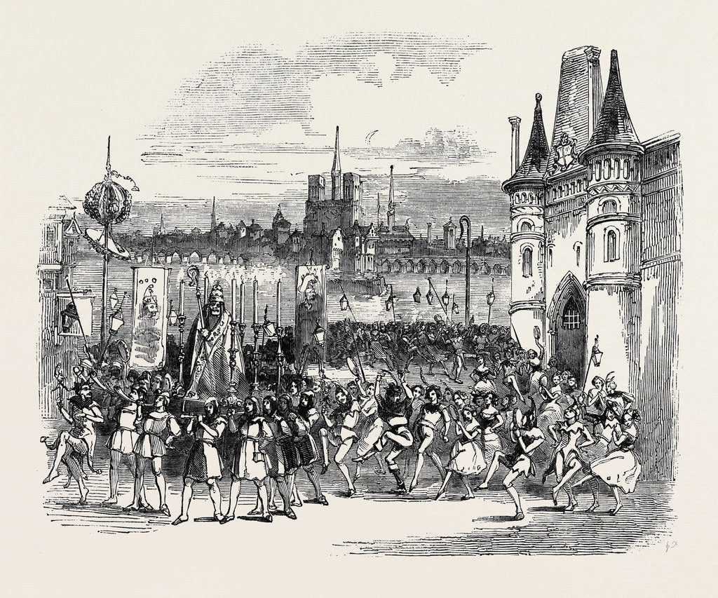 Detail of Scene from the New Ballet of La Esmeralda, at Her Majesty's Theatre. by Anonymous