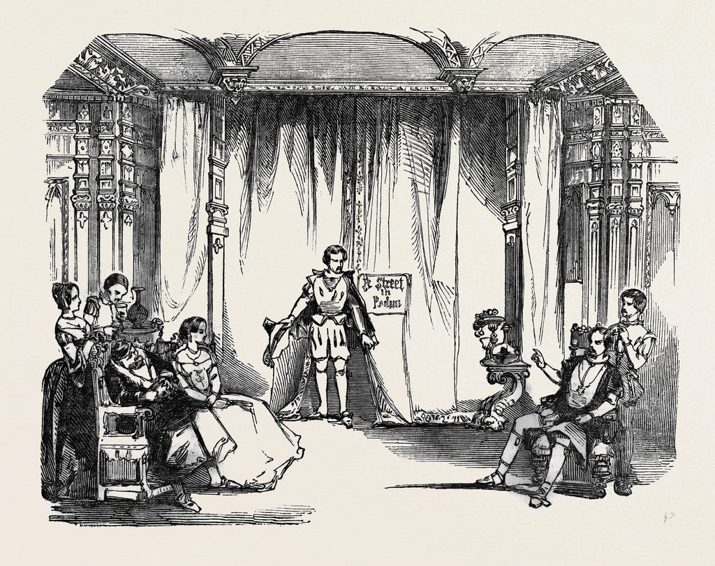 Detail of Scene from the Taming of the Shrew, at the Haymarket Theatre. by Anonymous