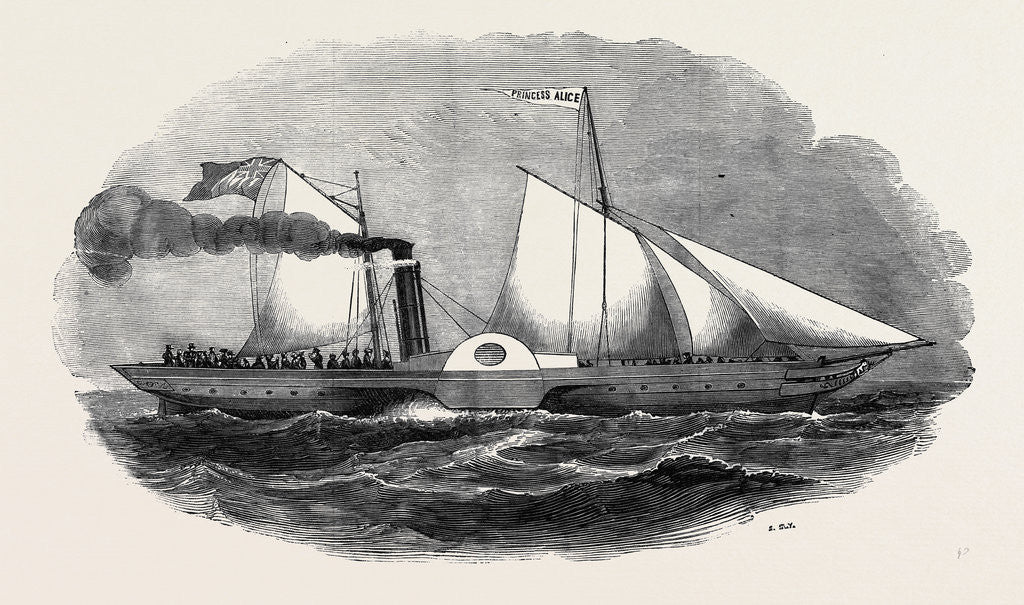 Detail of Departure of His Royal Highness Prince Albert for Germany, the Princess Alice Government Steamer. by Anonymous