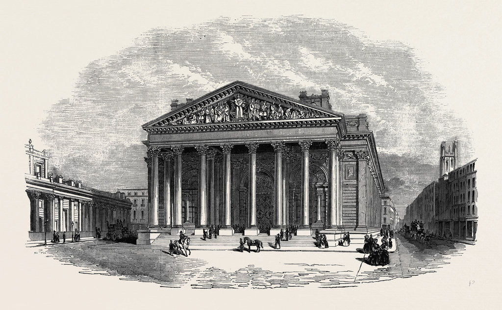 Detail of New Royal Exchange, (from the Architect's Drawing.) by Anonymous