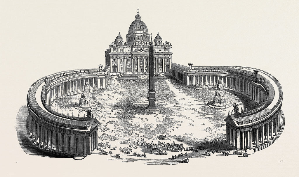 Detail of Easter Sunday, the Pope Blessing the People from the Portico of St. Peter's. by Anonymous