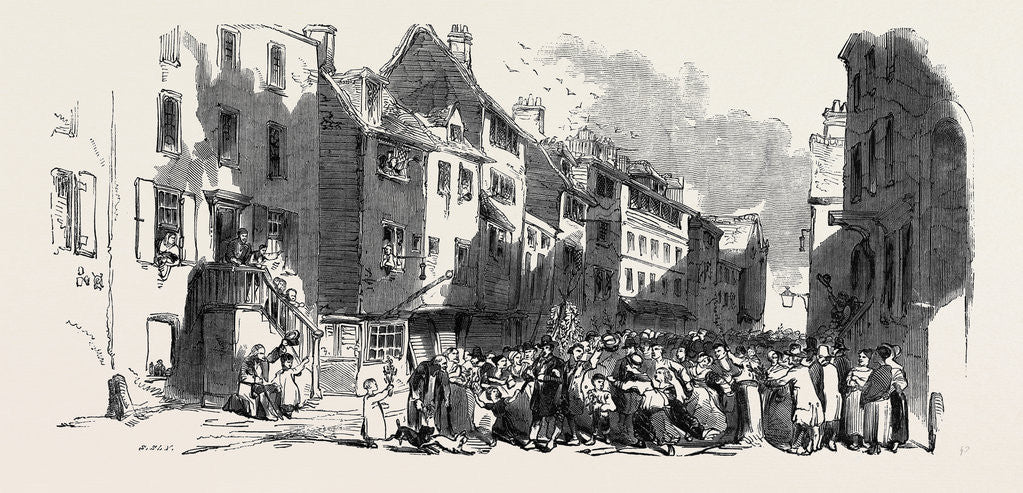 Detail of Palm Sunday in Spitalfields by Anonymous