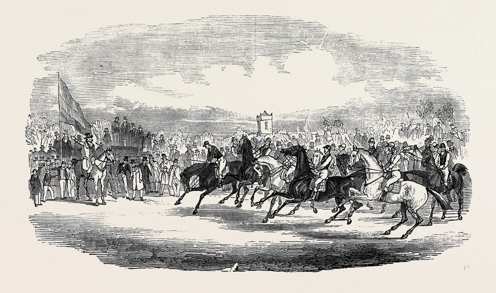 Detail of Northamtonshire Grand Military Steeple Chase, the Start by Anonymous