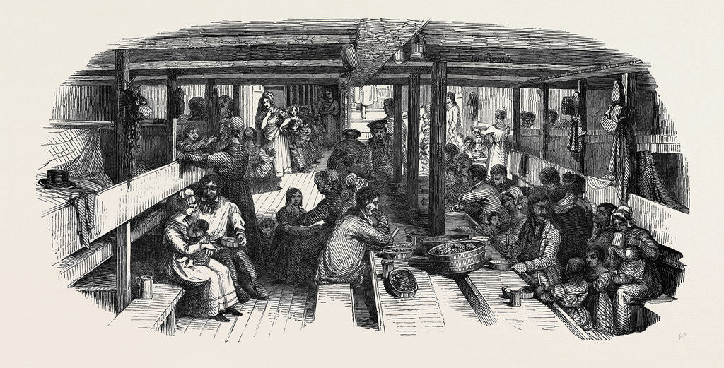 Detail of Emigrants at Dinner. by Anonymous