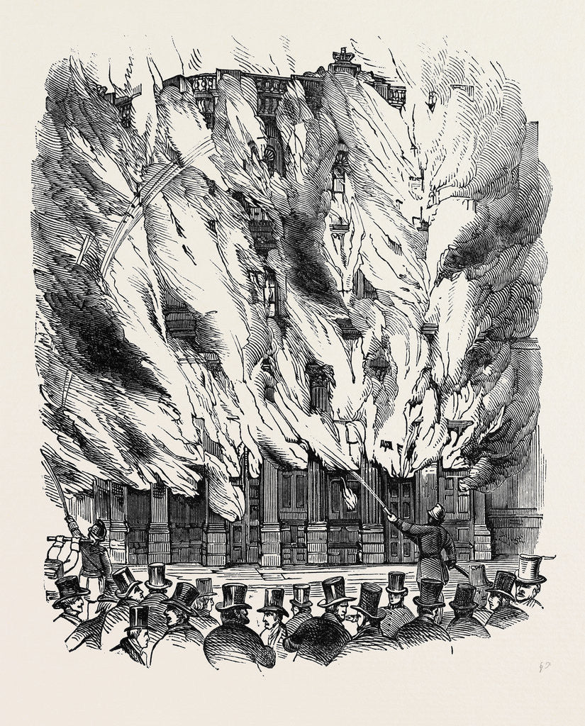 Detail of The Fire in Oxford Street by Anonymous