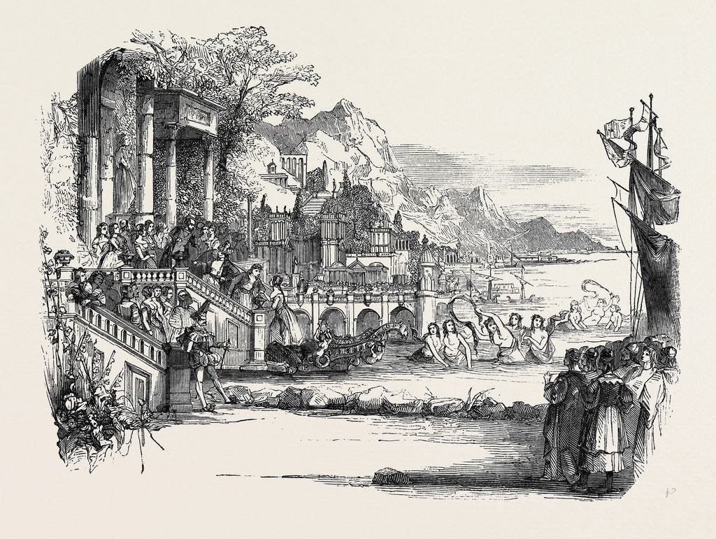 Detail of Scene from the Extravaganza of the Fair Star, at the Princess' Theatre. by Anonymous