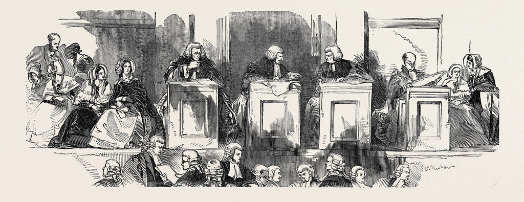 Detail of Justice Williams, Baron Gurney, Justice Maule by Anonymous