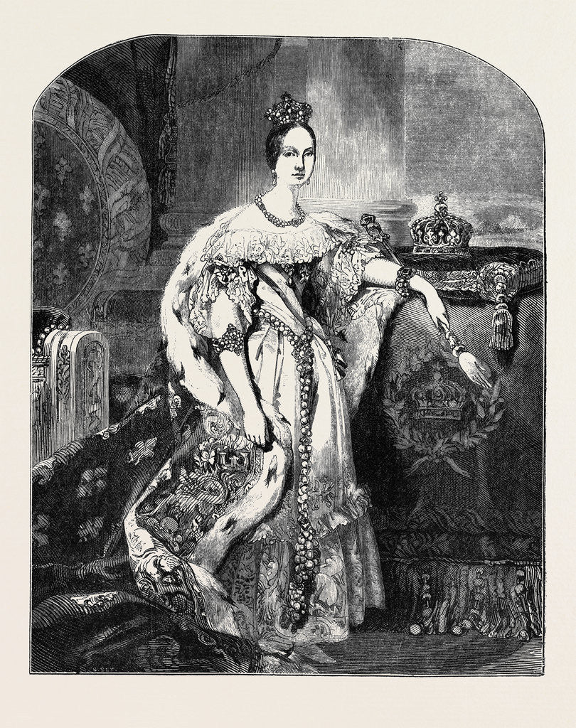 Detail of Isabella II., Queen of Spain. by Anonymous