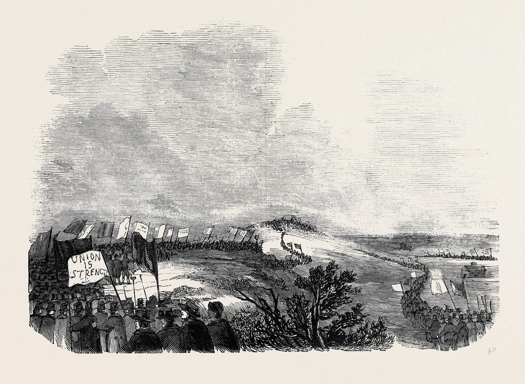 Detail of Meeting of Pitmen, on Pittington Hill. by Anonymous
