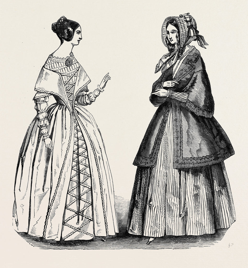 Detail of Fashions for May. by Anonymous