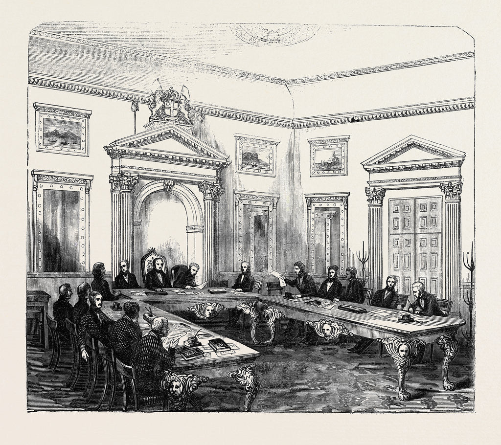 Detail of The Court of Directors, East India House. by Anonymous