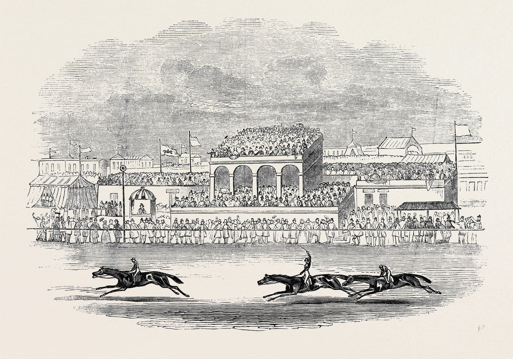 Detail of Chester Races, Red Deer Winning the Chester Cup, from a Sketch Made on the Spot by Anonymous