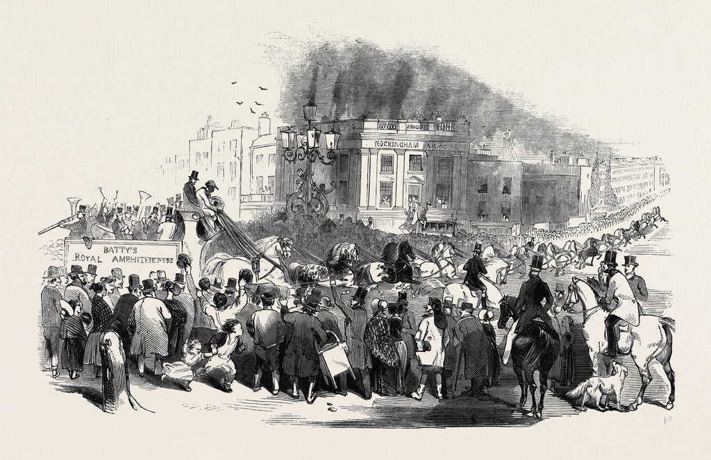 Detail of Mr. Emidy Driving 28 Horses to Greenwich by Anonymous