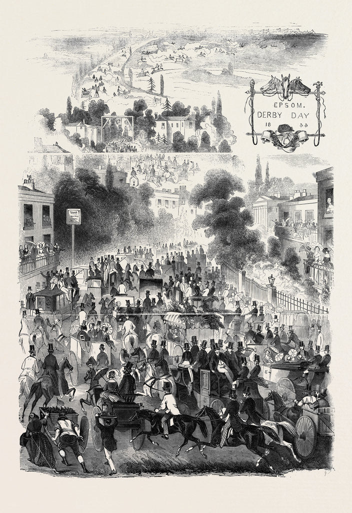 Detail of Epsom Races, the Road by Anonymous