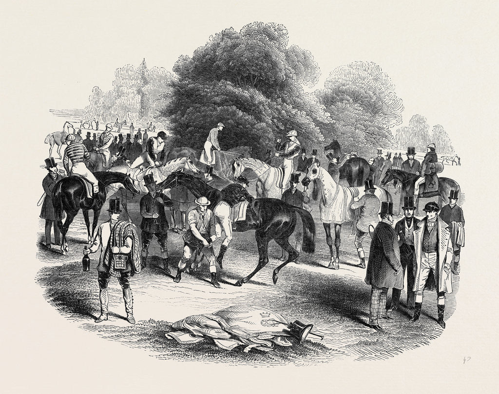 Detail of Epsom Races, View of the Warren by Anonymous