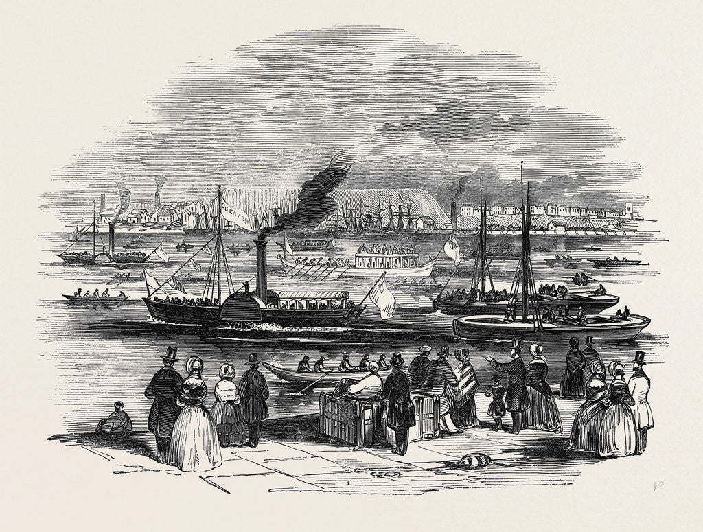 Detail of Barge Day on the Tyne, at Newcastle. by Anonymous