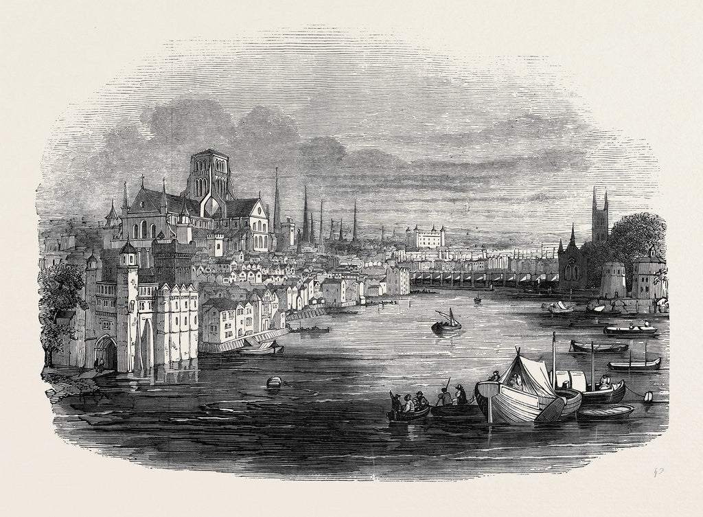 Detail of Picture Model of Old London, at the Surrey Zoological Gardens by Anonymous