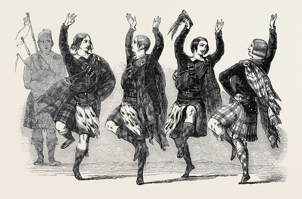 Detail of Highland Dancers and Pipers by Anonymous