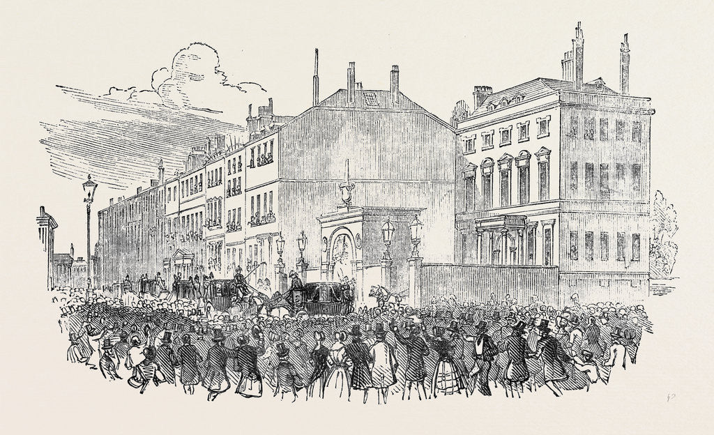 Detail of Ashburnham House (the Russian Ambassador's) Dover Street. by Anonymous