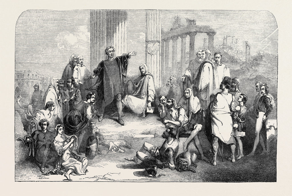 Detail of Rienzi in the Forum, from a Picture by Elmore, in the Royal Academy Exhibition by Anonymous