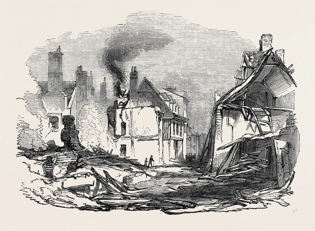 Detail of Ruins after the Fire, at Gravesend by Anonymous