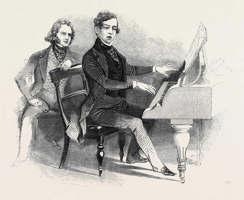 Detail of Mr. Albert Smith and Mr. John Parry by Anonymous