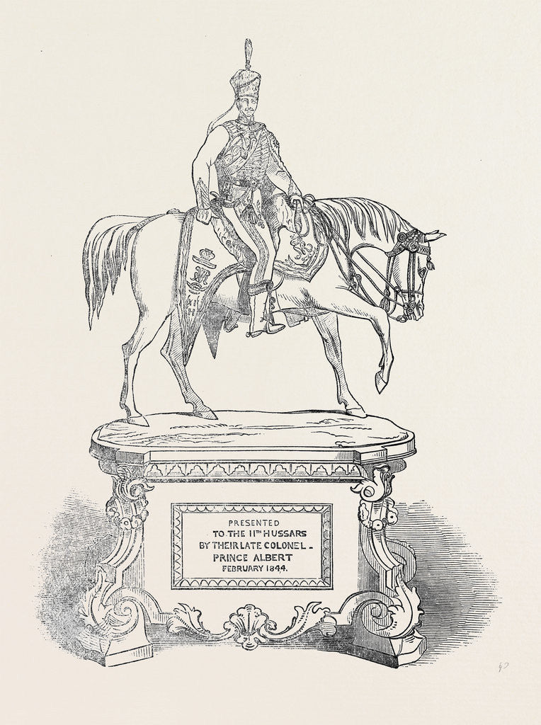 Detail of Plate Presented by H.R.H. Prince Albert to the Eleventh Hussars by Anonymous