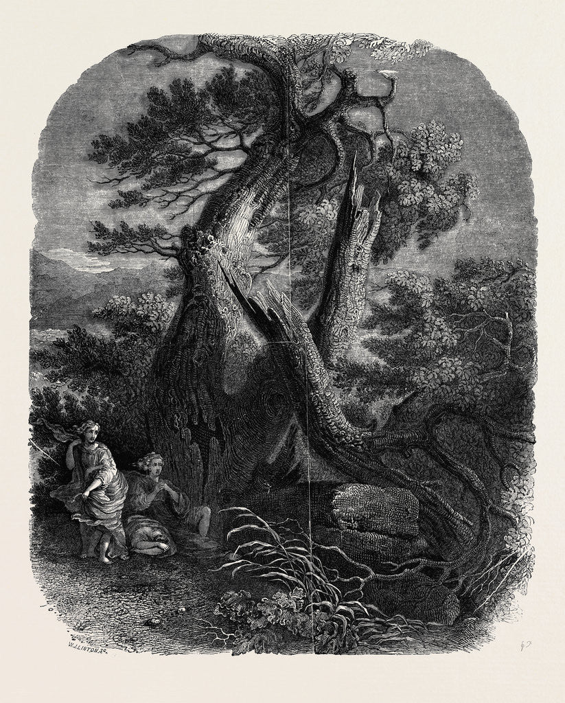 Detail of Specimen of Wood Engraving, the Death of the Children of Niobe by Anonymous