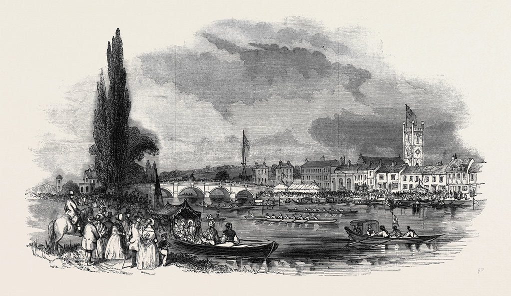 Detail of Henley Regatta, Eight-Oar'D Match by Anonymous