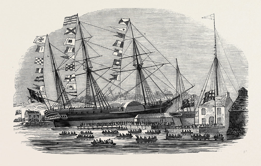 Detail of Launch of the Cowes. (See Page 3.) by Anonymous