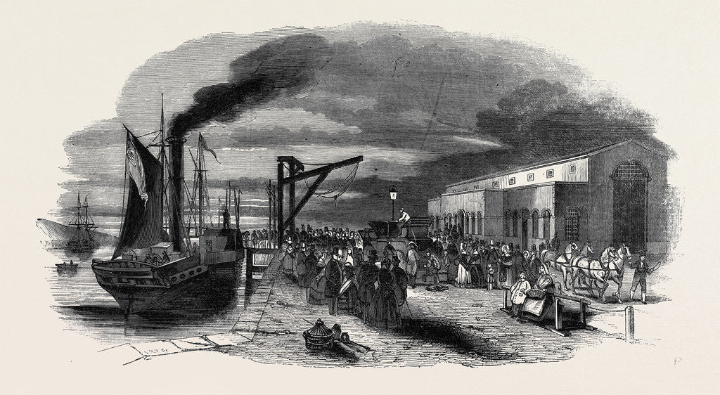 Detail of Boulogne, Embarkation of the Indian Mail by Anonymous